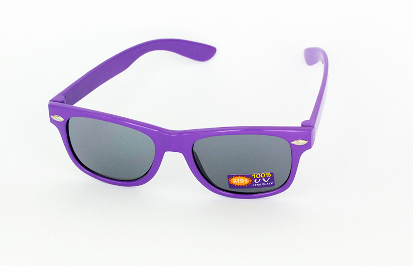 Barnsolglasögon i lila Wayfarer-modell