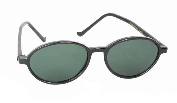 Svarta ovala solglasögon i unisex design