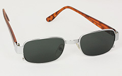 Fyrkantiga solglasögon med bruna skalmar