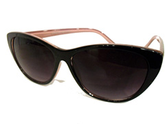 Cateye solglasögon i svart och rosa