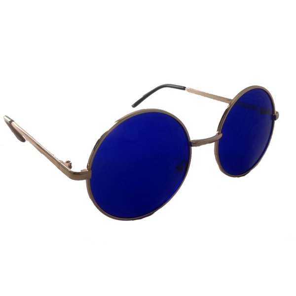 Stora Lennon solglasögon med blått glas - sunlooper.se - billede 2