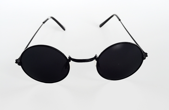 Barnsolglasögon i svart Lennon-design