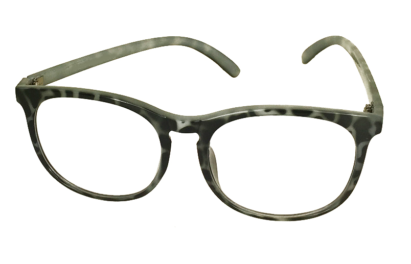 Glasögon med klart glas i gråsvart design