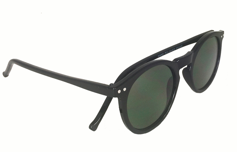 Svarta runda modesolglasögon i unisex design - sunlooper.se - billede 2