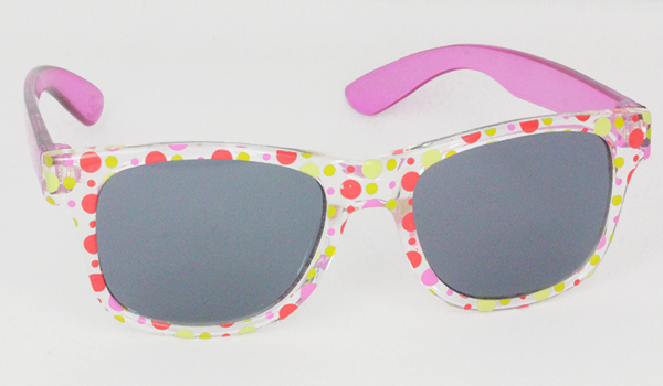 Solglasögon till barn med rosa skalmar