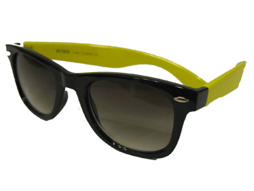 Wayfarer solglasögon i svart / gult
