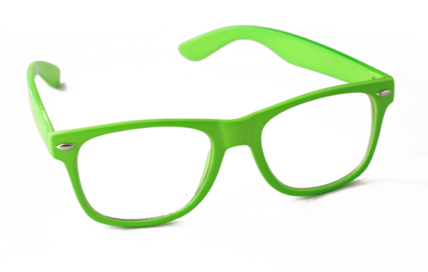 Wayfarer glasögon i neongrönt