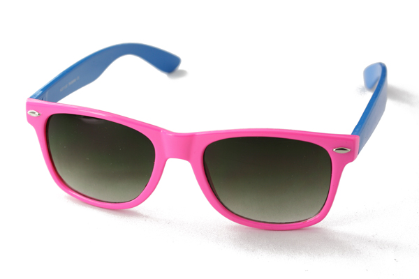 Wayfarer solglasögon i rosa / blått