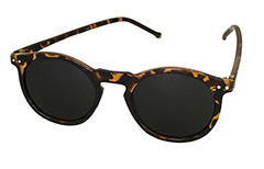Runda sköldpaddsbruna solglasögon med mörkt glas - Design nr. 3235