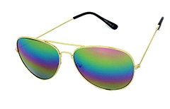 Aviator med regnbågsfärgade spegelglas - Design nr. 1024