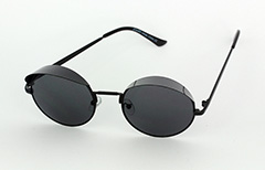 Svarta runda solglasögon med liten skärm - Design nr. 1035