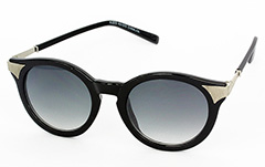 Svarta solglasögon med silverdetaljer - Design nr. 1048
