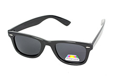 Svarta polaroid solglasögon i Wayfarer-modell - Design nr. 1122