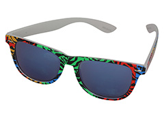 Wayfarer solglasögon med blått spegelglas - Design nr. 1149
