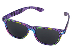 Wayfarer solglasögon i transparent lila - Design nr. 1155