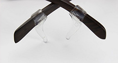 Svart glasögonfäste i silikon (2 st) - Design nr. 1164