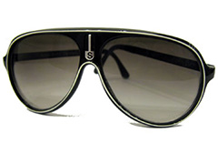 Svarta solglasögon med vita ränder - Design nr. 1331