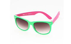 Wayfarer solglasögon i grönt / rosa - Design nr. 272
