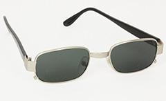 Fyrkantiga solglasögon i matt silver - Design nr. 3004