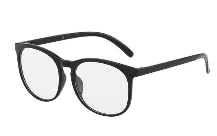 Svarta runda glasögon utan styrka - Design nr. 3017