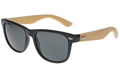 Wayfarer solglasögon med bambu - Design nr. 3049