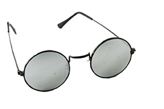 Runda solglasögon i metall med spegelglas - Design nr. 308