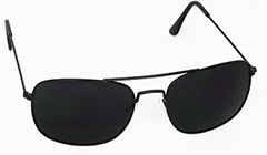 Svarta Aviator solglasögon i fyrkantig design