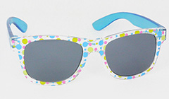 Genomskinliga solglasögon till barn med turkosa skalmar - Design nr. 3100