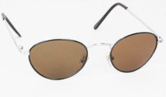 Svarta och silverfärgade solglasögon - Design nr. 3121