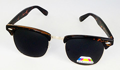 Leopardbruna clubmaster polaroid solglasögon - Design nr. 3175