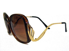Bruna oversize solglasögon - Design nr. 537