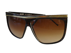 Mörkbruna asymmetriska solglasögon - Design nr. 665