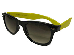 Wayfarer solglasögon i svart / gult - Design nr. 668