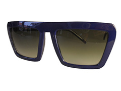 Blå solglasögon i kantig design - Design nr. 838