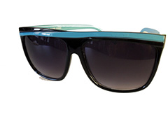 Blå solglasögon i asymmetrisk design - Design nr. 843