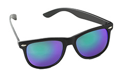 Wayfarer solglasögon i  svart med multifärgat glas - Design nr. 886