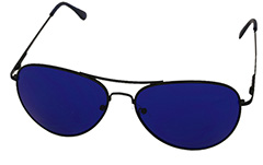 Solglasögon i Aviator / Pilot-modell med blått glas